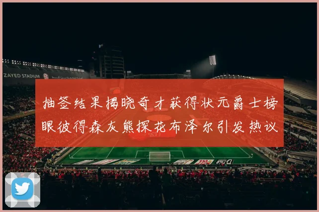 抽签结果揭晓奇才获得状元爵士榜眼彼得森灰熊探花布泽尔引发热议